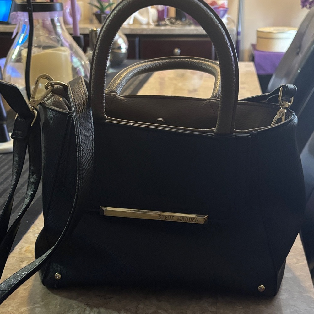 Steve Madden Black Satchel Bag
